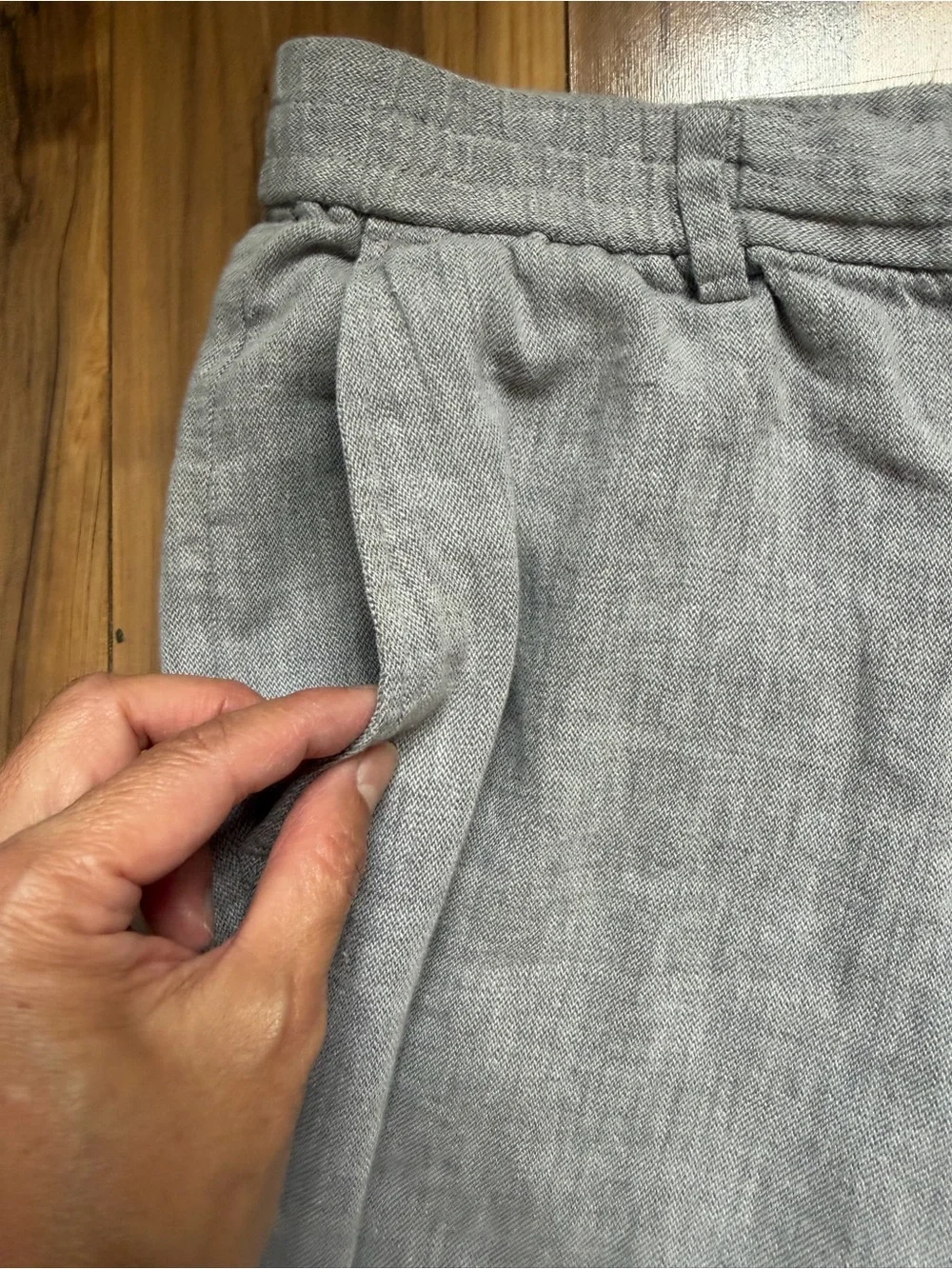 Banana Republic Light Gray Men's linen -Cotton Blend Trousers
